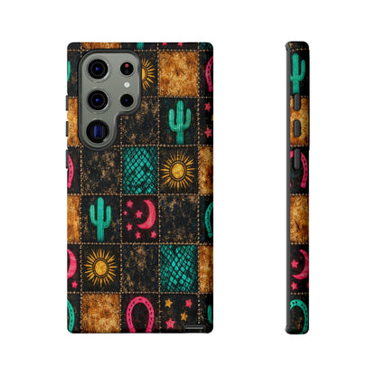 Neon Cactus Patchwork Tough Case