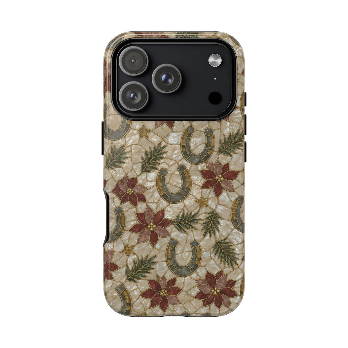 Pearl Horseshoe Poinsettia Tough Case