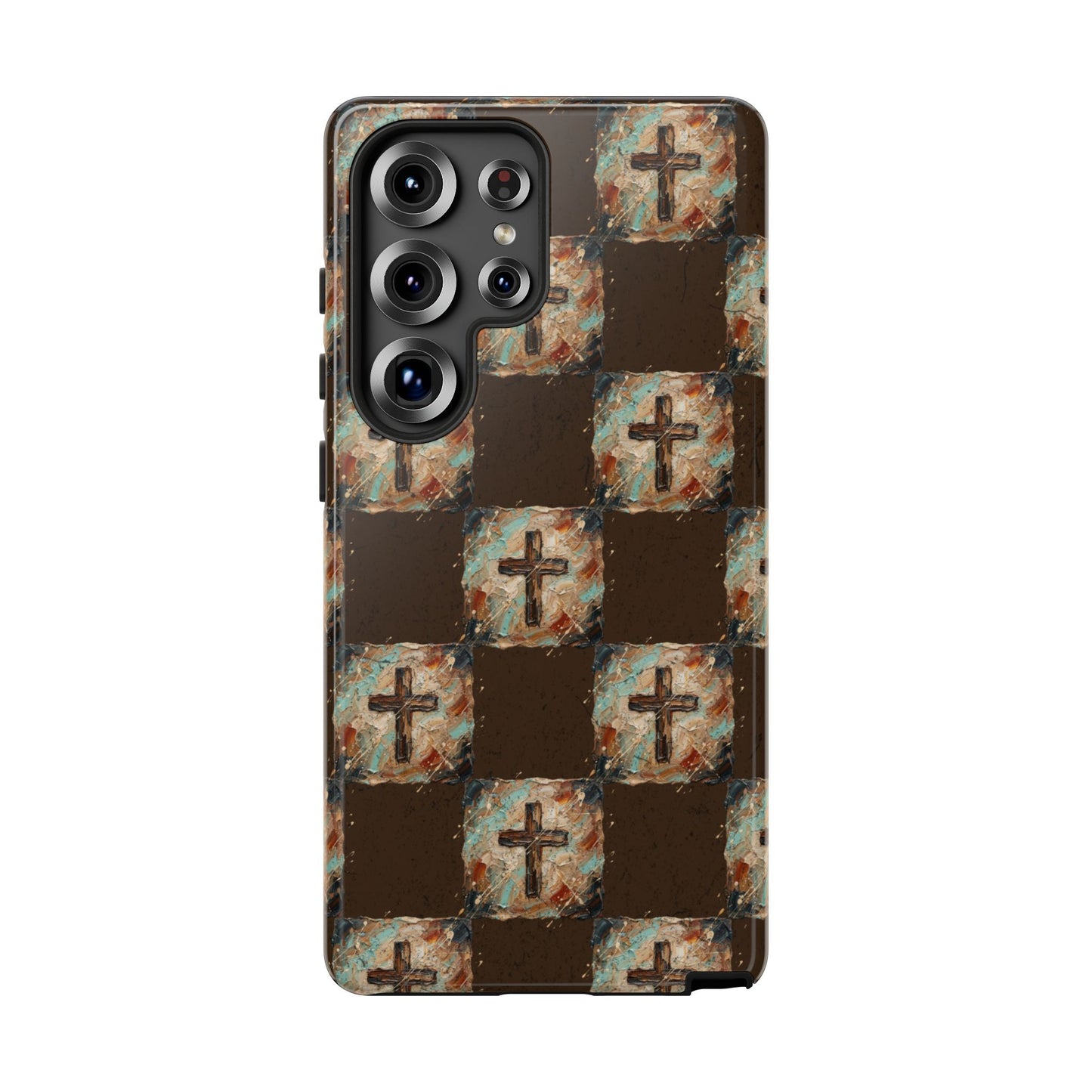 Checker Painted Cross Tough Case