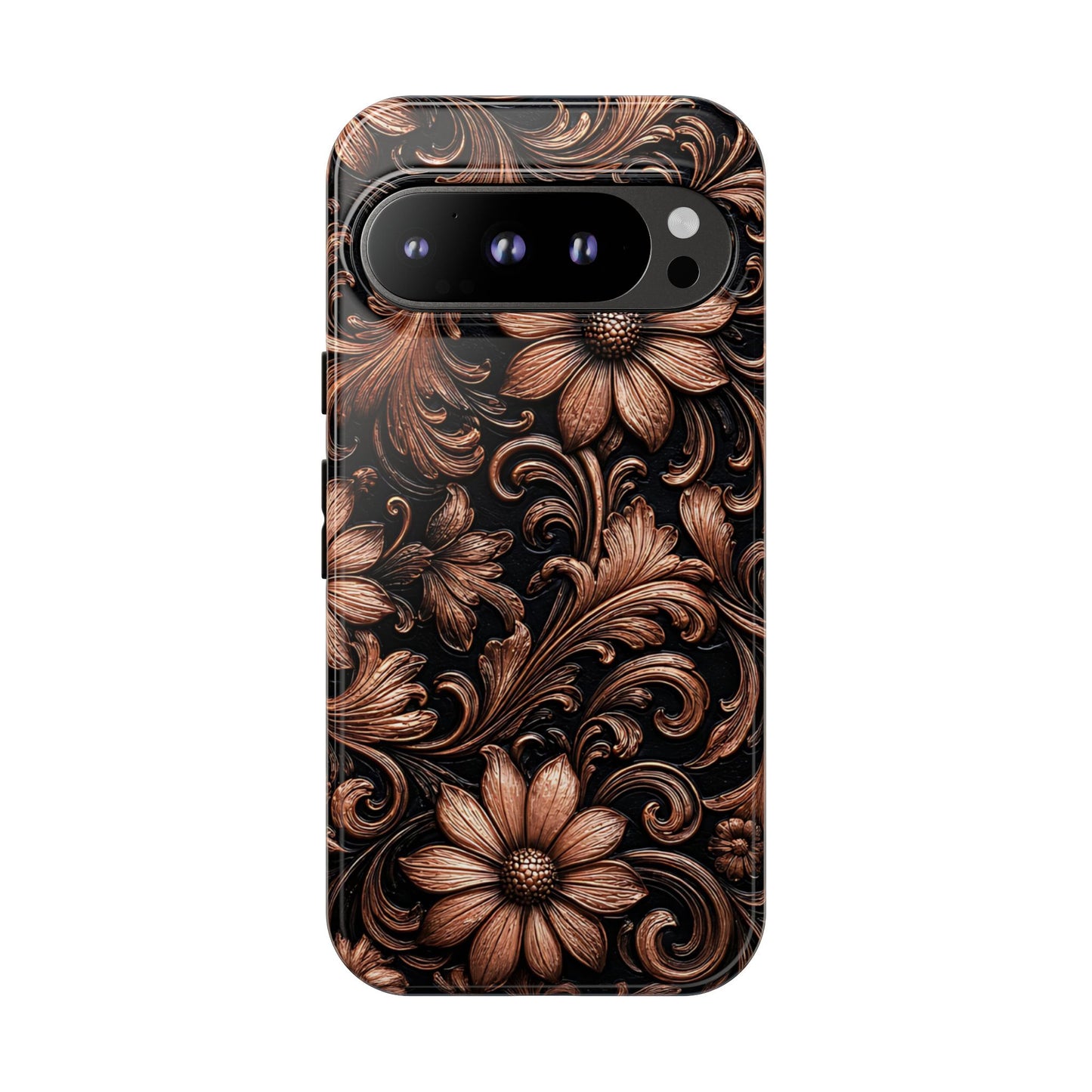 Rose Gold Floral Tough Case