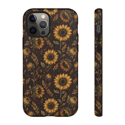 Burgundy Sunflowers Tough Case