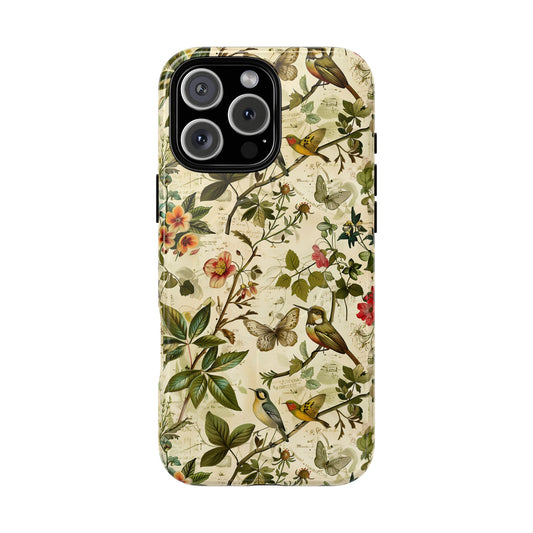 Vintage Birds Butterflies Magnetic Case