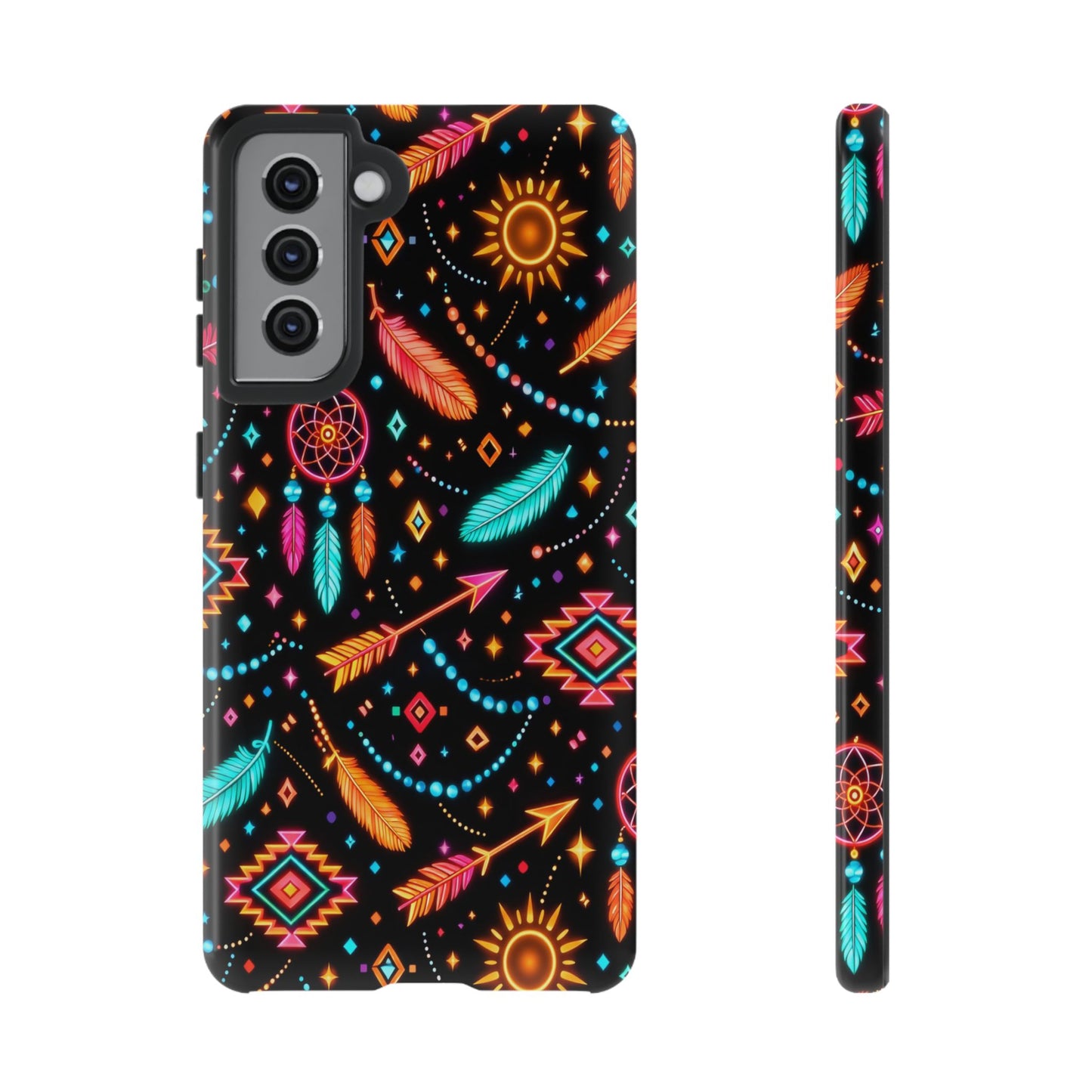 Neon Aztec Feather Tough Case