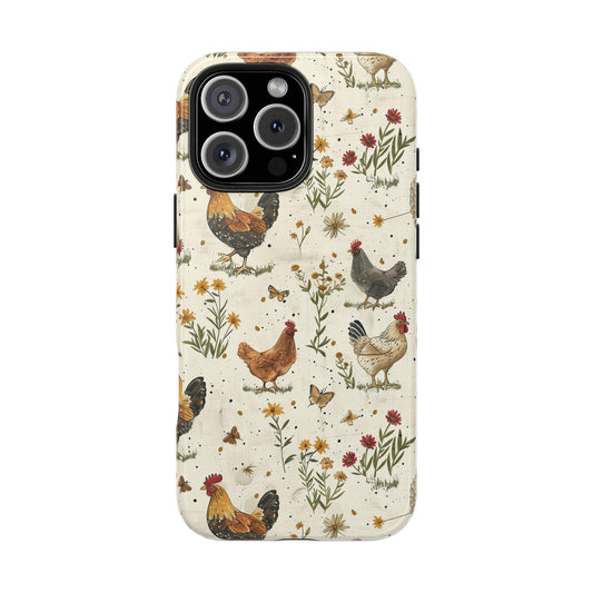 Cottage Core Chickens Phone Case