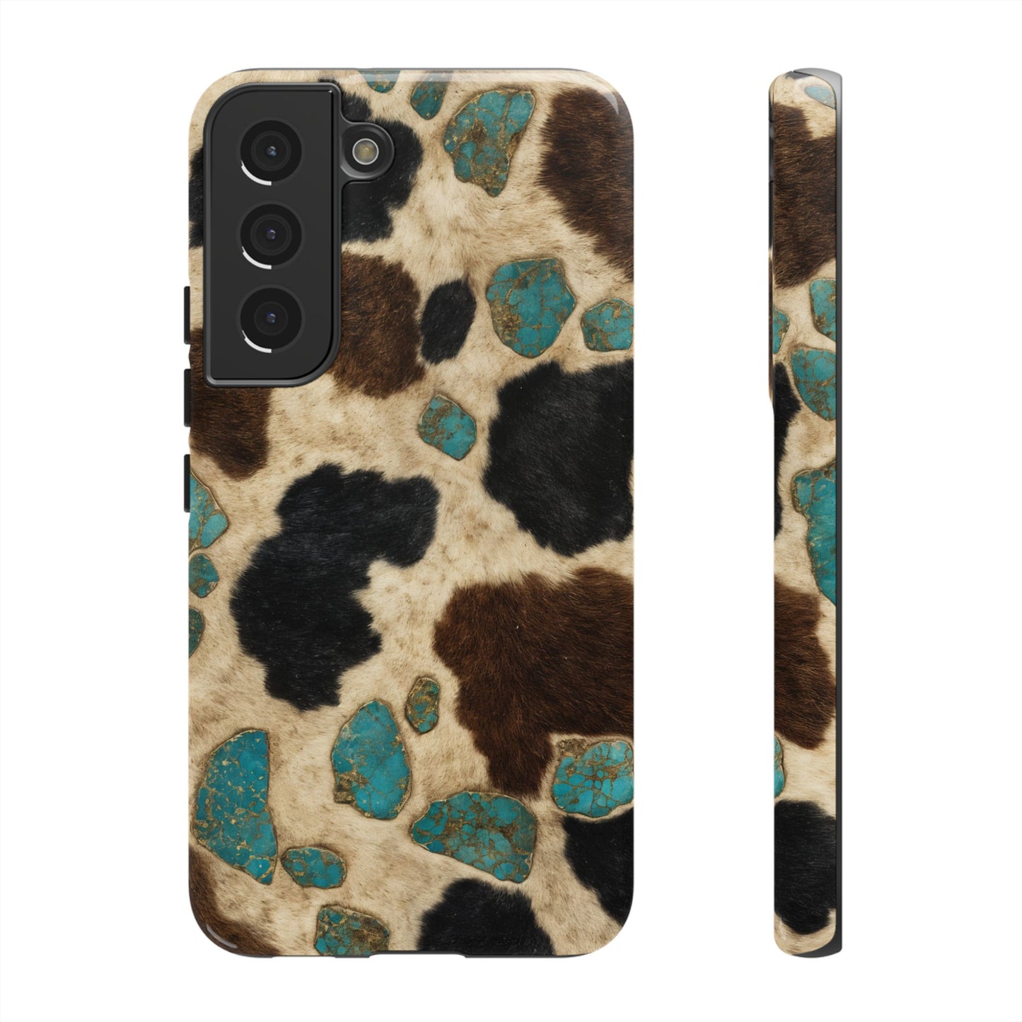 Turquoise Cowhide Tough Case