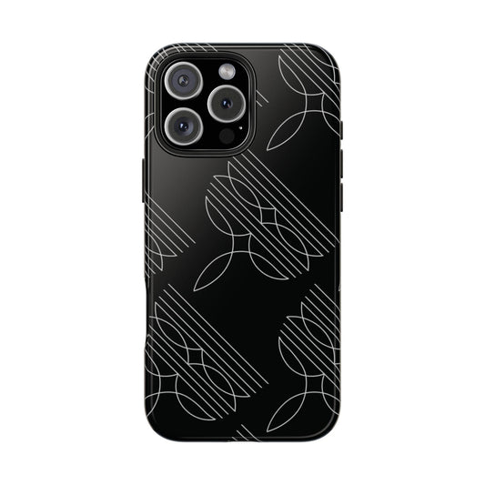 Boot Stitch Pattern Phone Case-Black