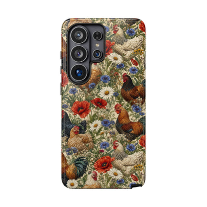 Patriotic Floral Chickens Tough Case