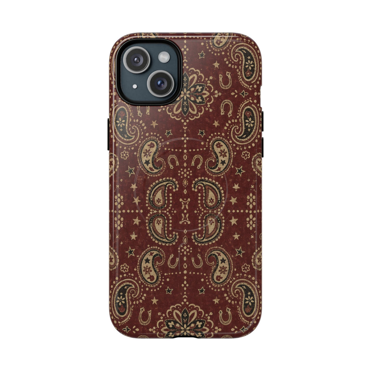 Burgundy Bandana Magnetic Case