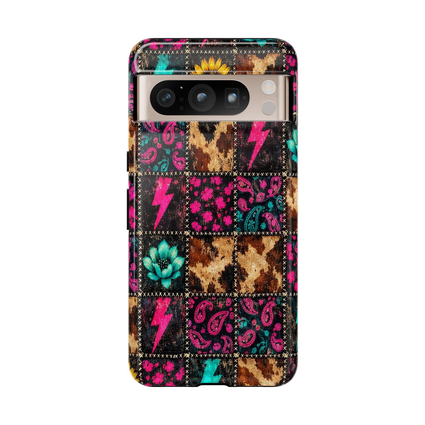 Neon Patchwork Tough Case