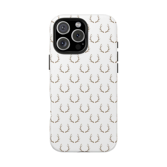 White Antlers Phone Case