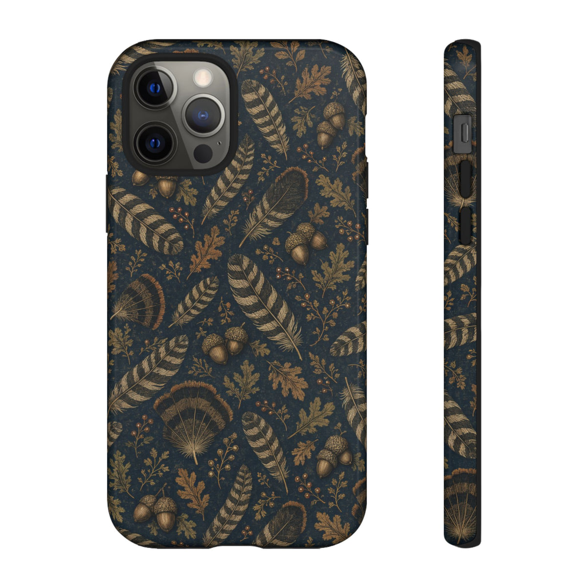 Navy Feathers Tough Case
