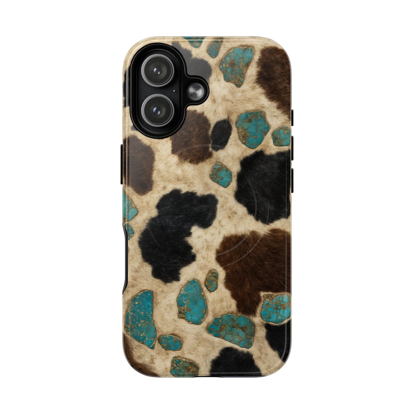 Turquoise Cowhide Magnetic Case
