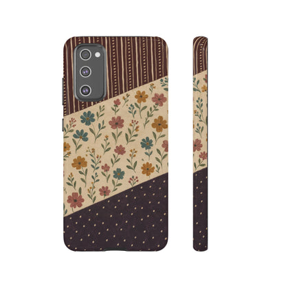 Fall Floral Stripe Tough Case