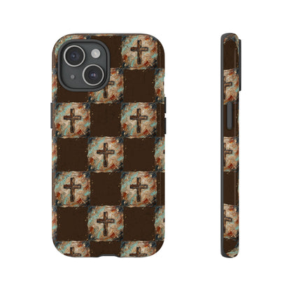 Checker Painted Cross Tough Case
