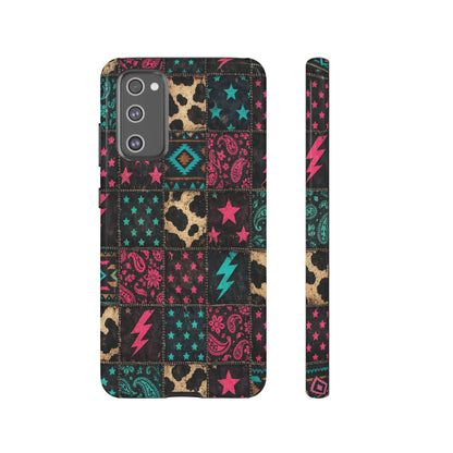 Neon Cowhide Patchwork Tough Case