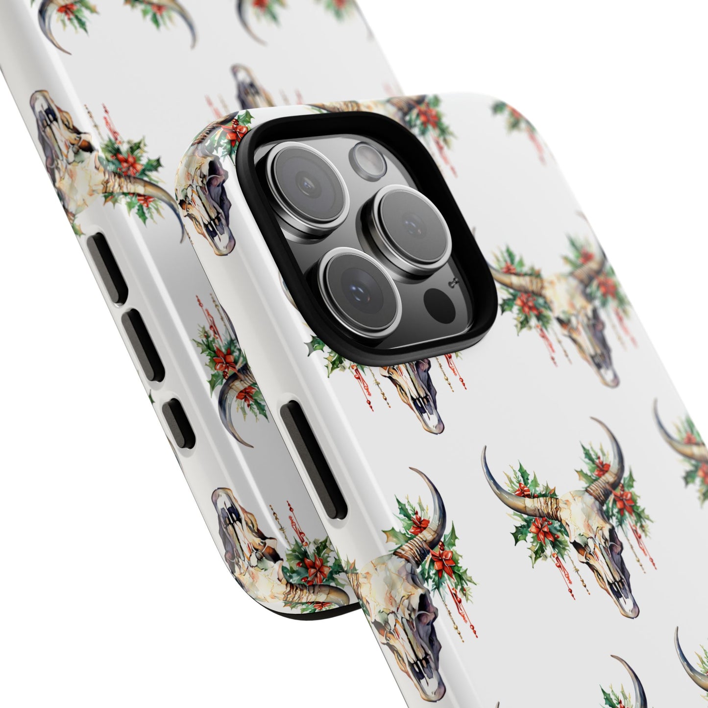 Christmas Bull Skull Tough Phone Case