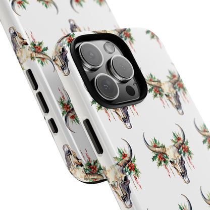 Christmas Bull Skull Tough Phone Case