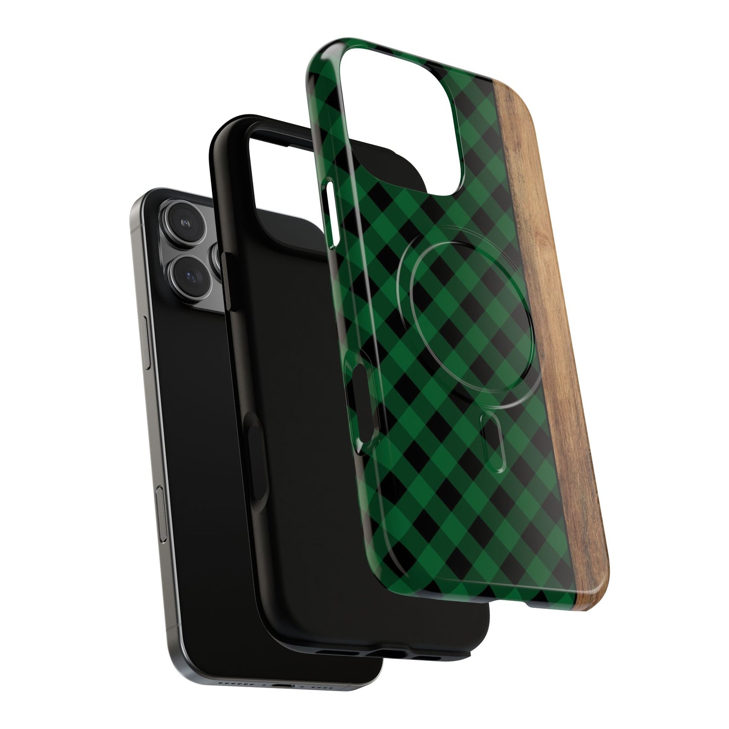 Green Plaid Magnetic Case