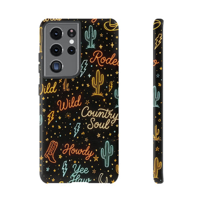 Neon Western Script Tough Case