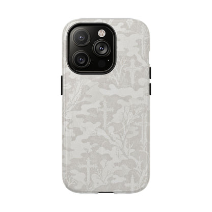 White Camo Cross Magnetic Case