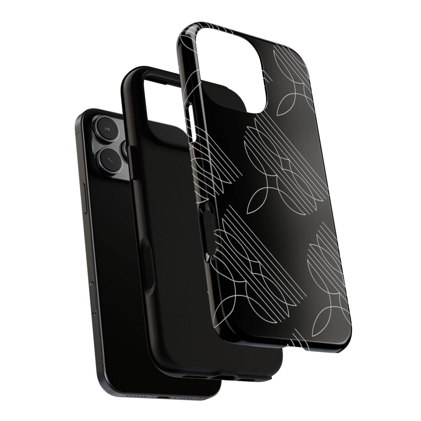 Boot Stitch Pattern Tough Phone Case-Black
