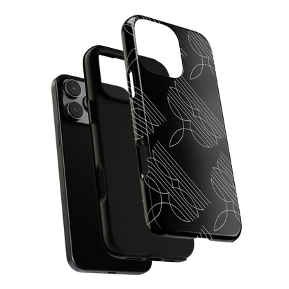 Boot Stitch Pattern Tough Phone Case-Black