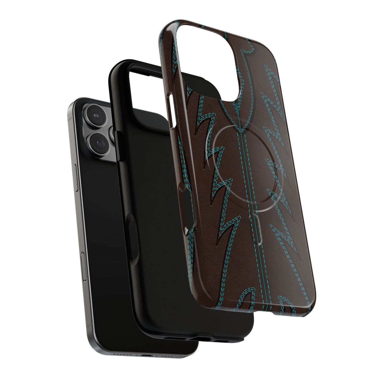 Boot Closeup Brown Turquoise Magnetic Case