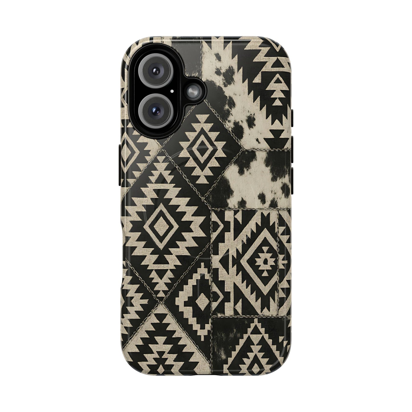 Black Aztec Quilt Magnetic Case