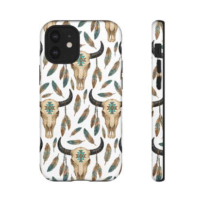 Aztec Feather Skull Tough Case