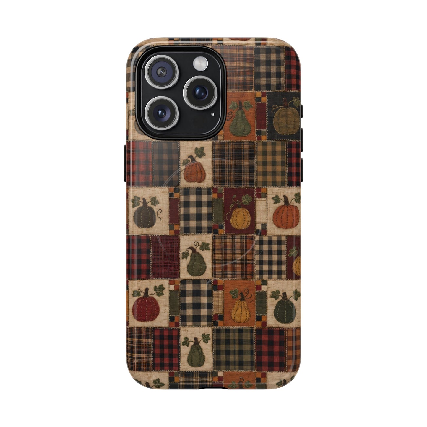 Plaid Pumpkin Magnetic Case