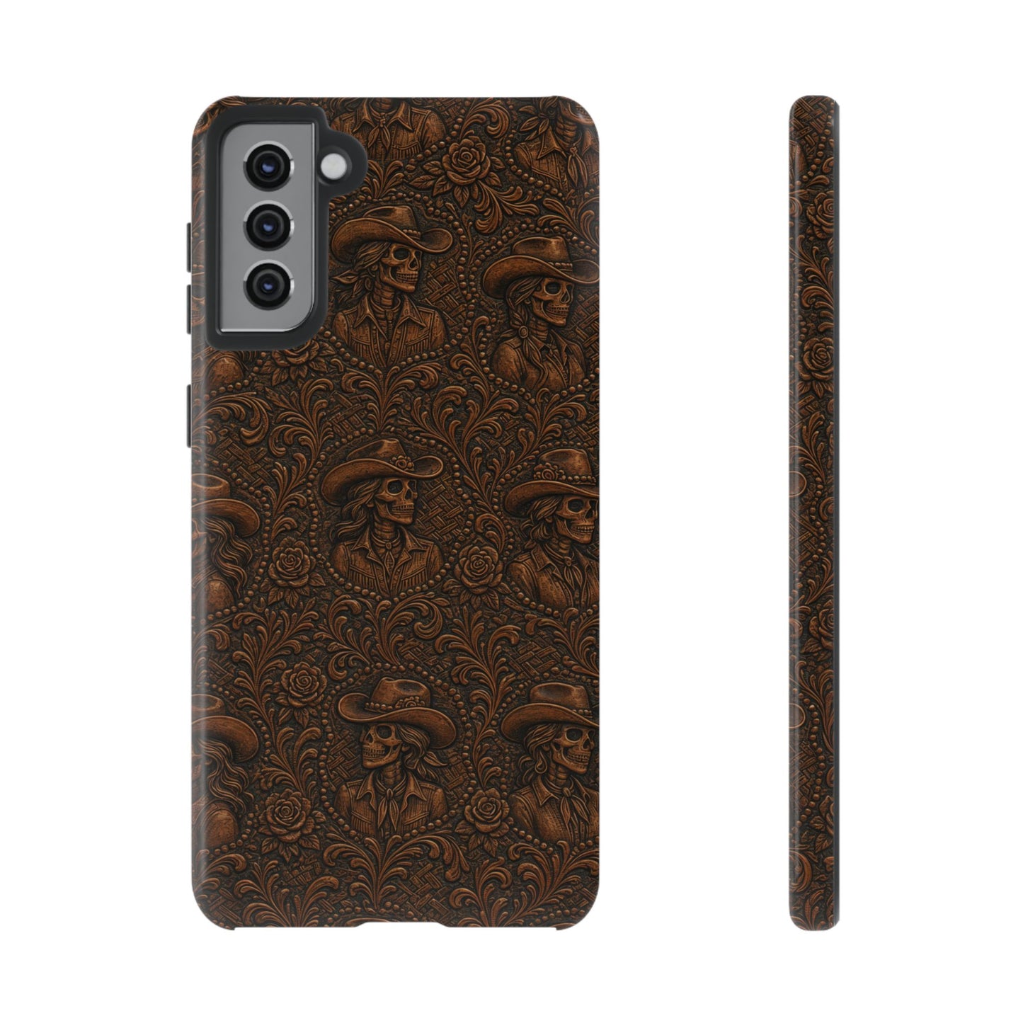 Tooled Skeleton Cowgirl Tough Case