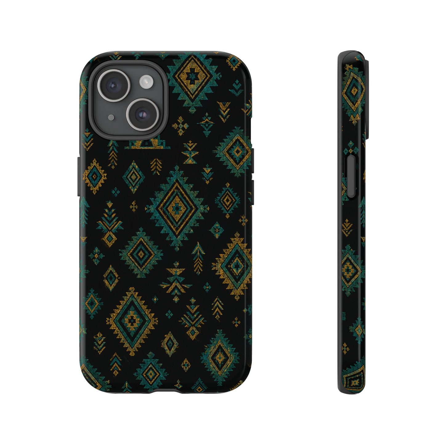 Turquoise Gold Aztec Tough Case