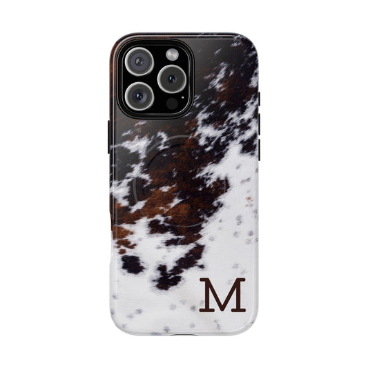 Cowhide Monogram Magnetic Case