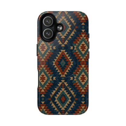 Navy Aztec Magnetic Case
