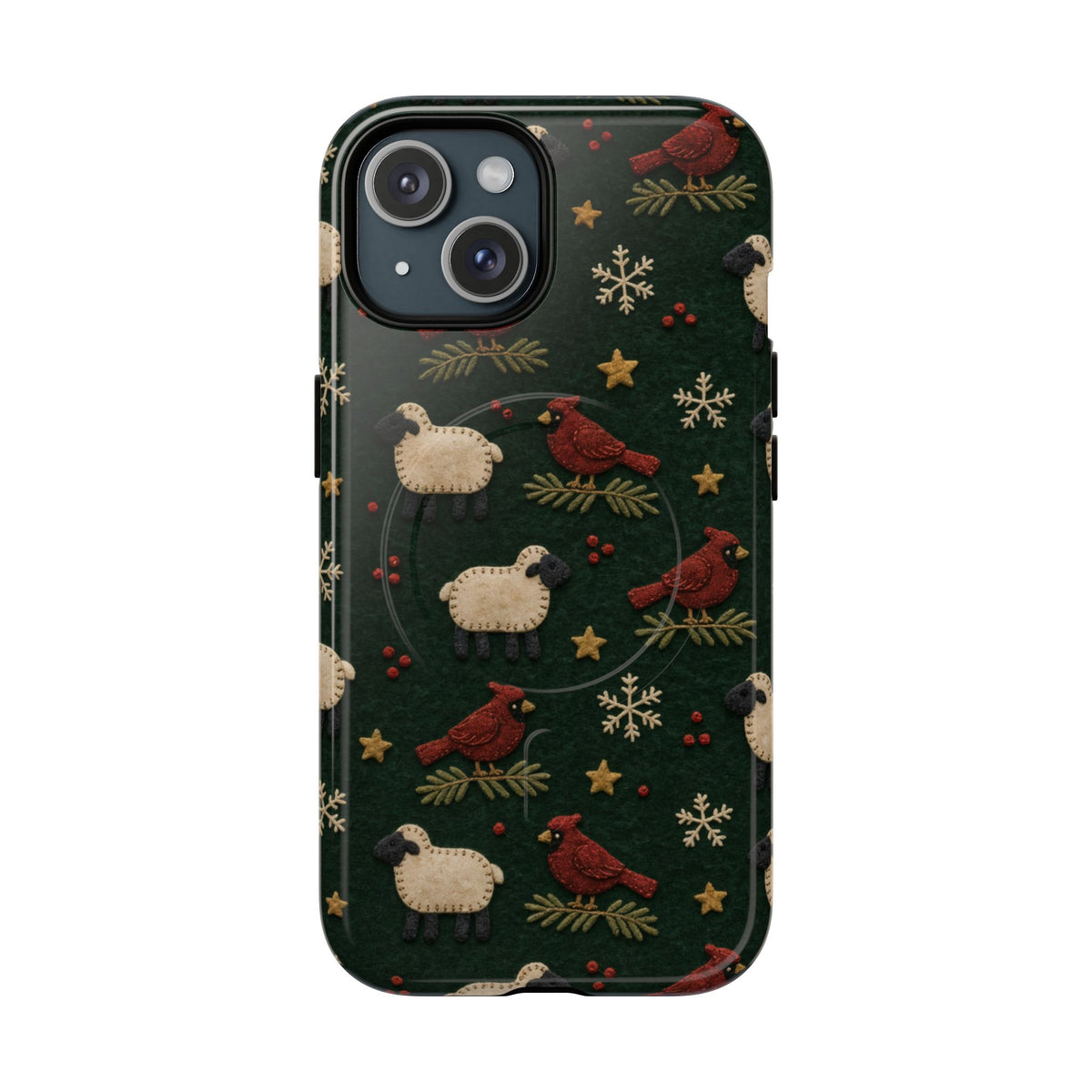 Felt Sheep Cardinals Magnetic Case