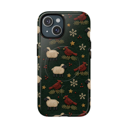 Felt Sheep Cardinals Magnetic Case