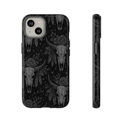 Western Noir Bull Skulls Tough Case