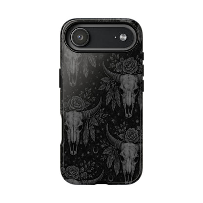 Western Noir Bull Skulls Tough Case