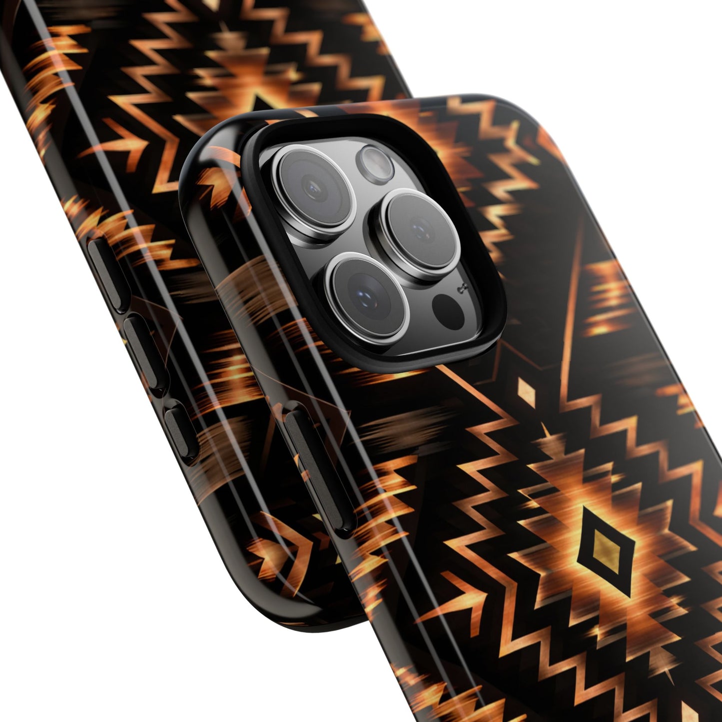Black Gold Aztec Rug Tough Case