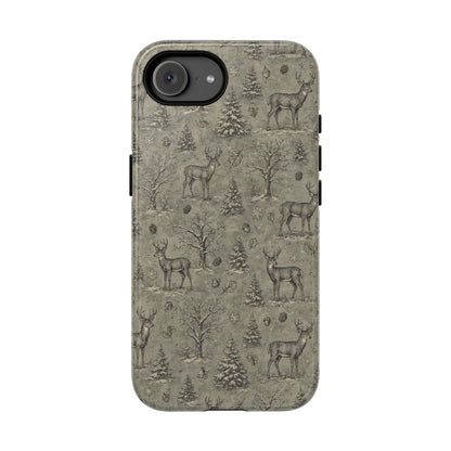 Etched Winter Buck Tough Case