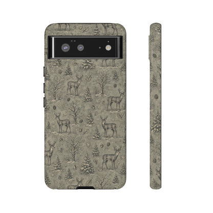 Etched Winter Buck Tough Case