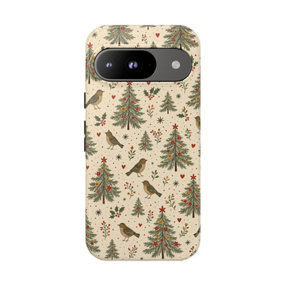 Folk Christmas Birds Tough Case