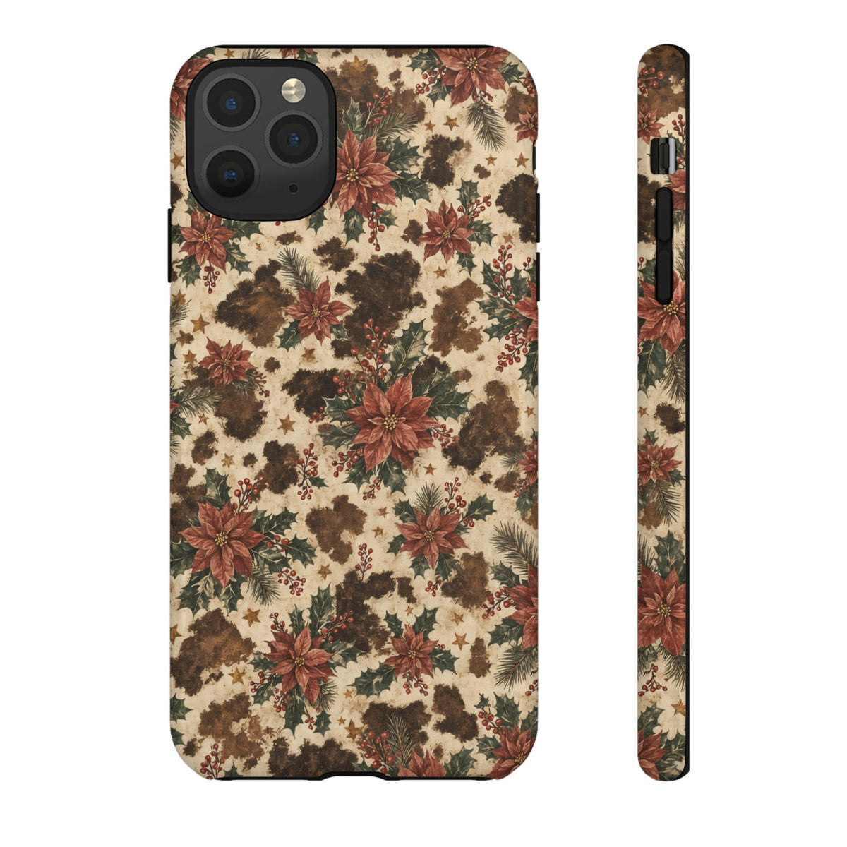 Cowhide Poinsettia Tough Case