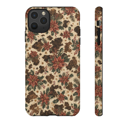 Cowhide Poinsettia Tough Case