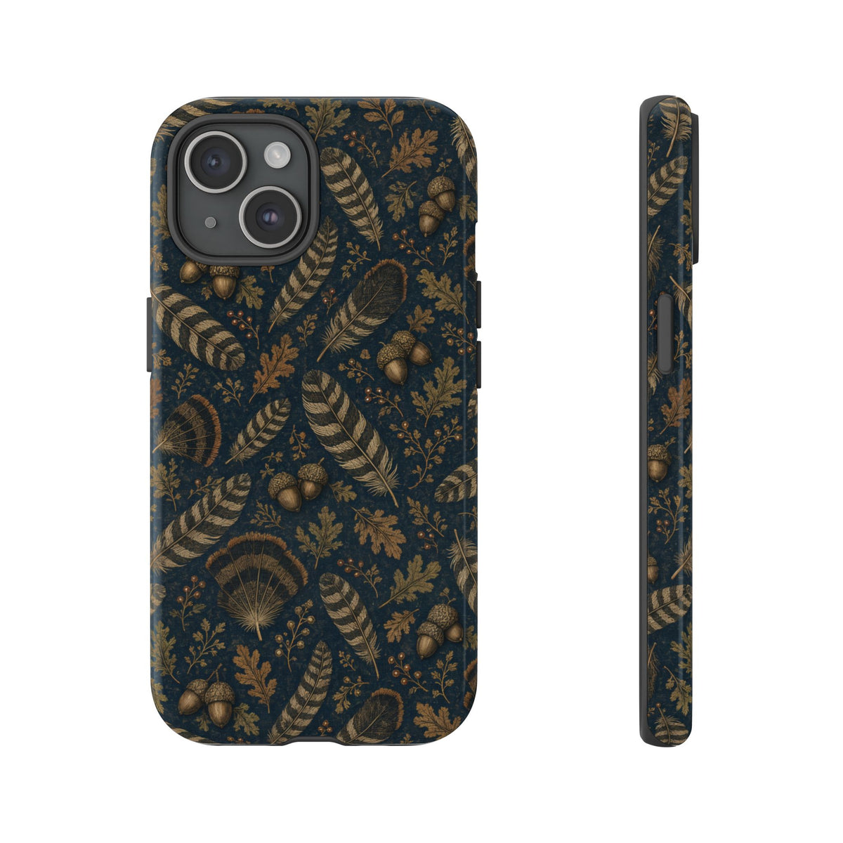 Navy Feathers Tough Case