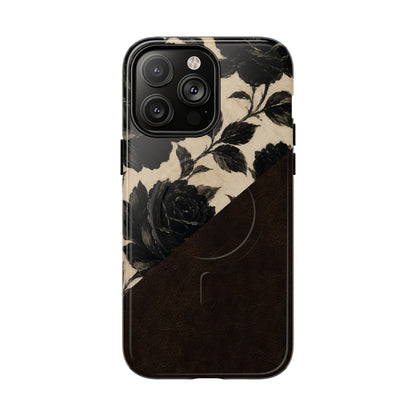 Rose Leather Magnetic Case