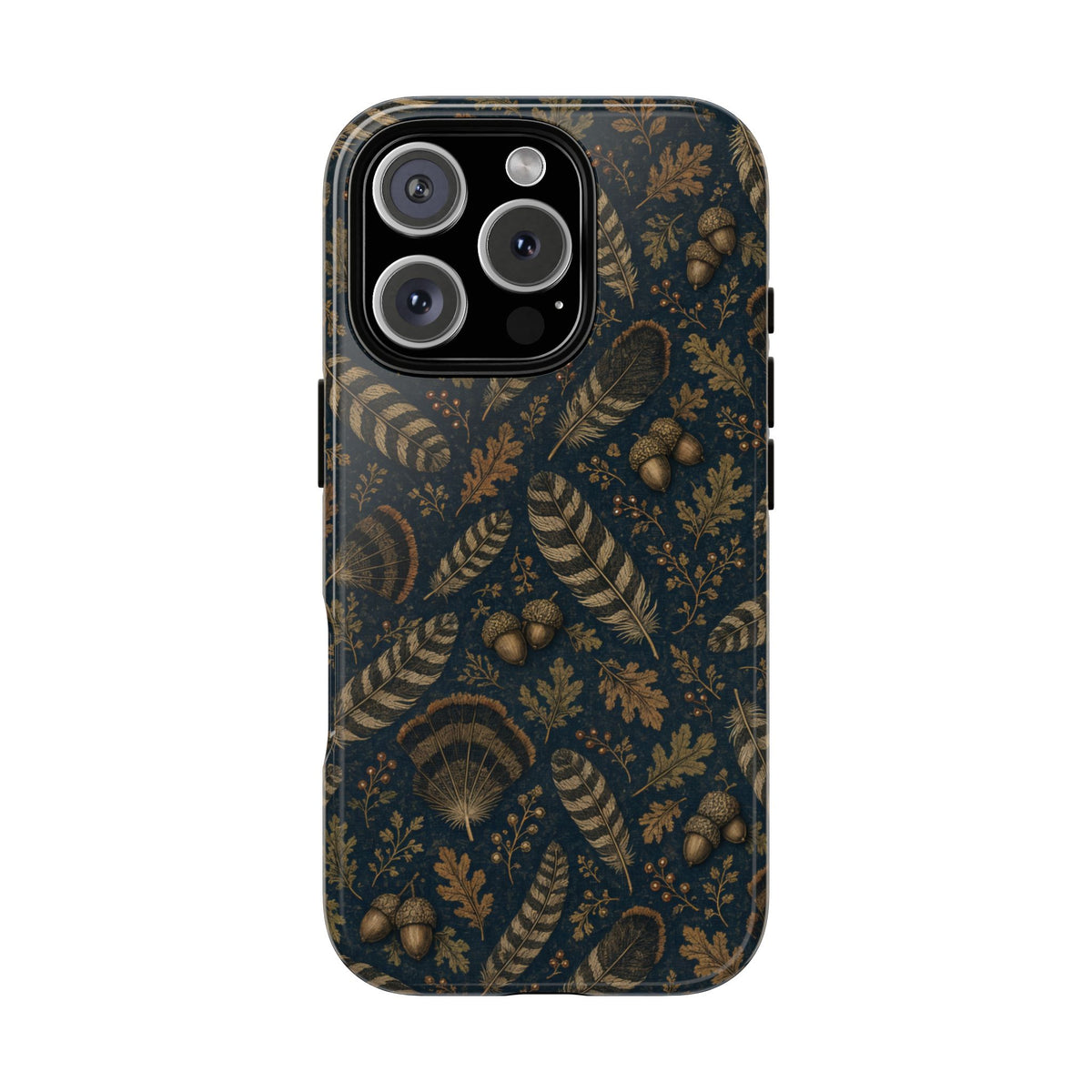 Navy Feathers Tough Case