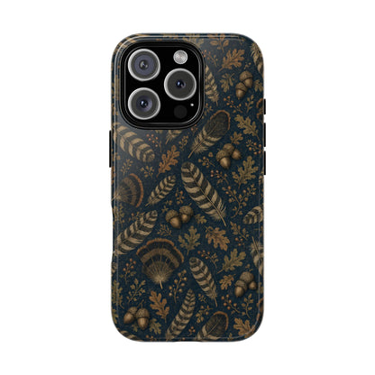 Navy Feathers Tough Case