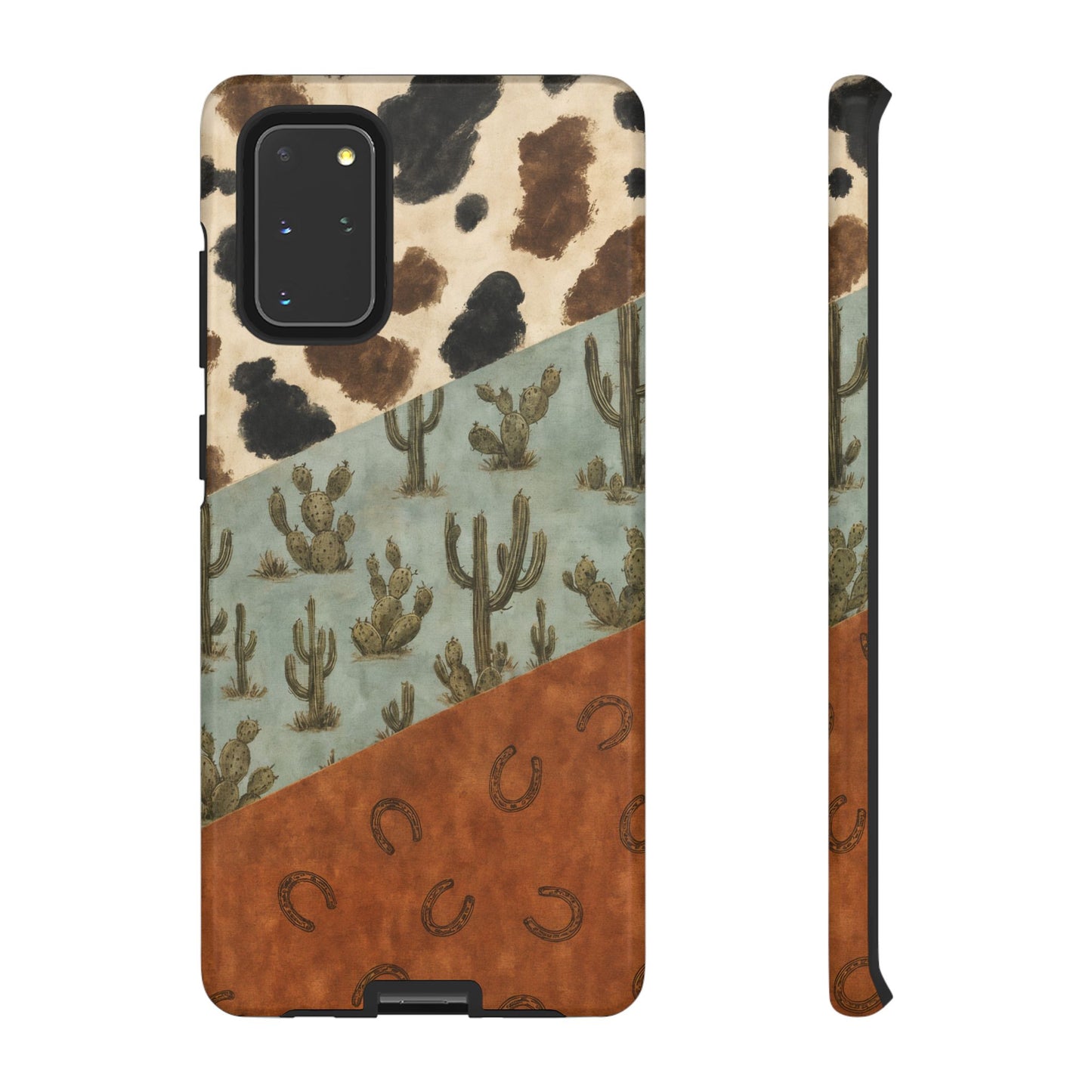 Cowhide Turquoise Cactus Tough Case