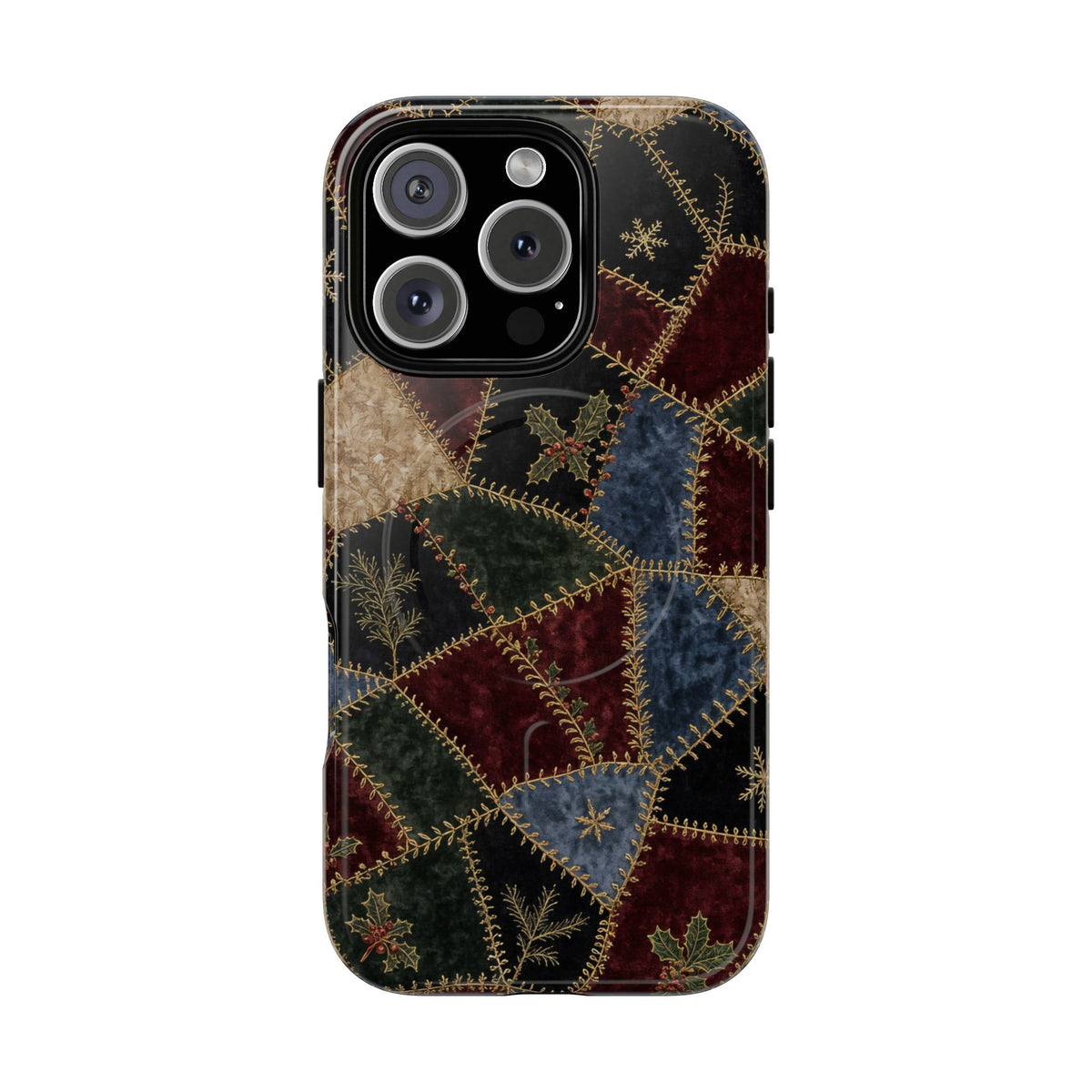 Winter Crazy Quilt Magnetic Case